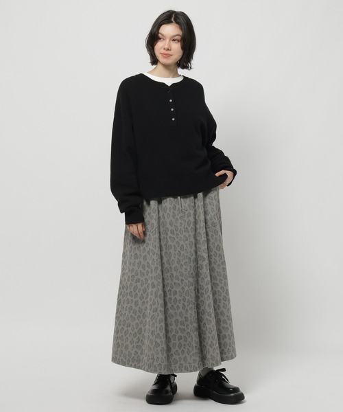 niko and...（ニコアンド）の「鹿の子ヘンリーニットプルオーバー（ニット/セーター・レディース・オフホワイト/ブラック/ネイビー・MEDIUM/LARGE）」の7枚目の写真