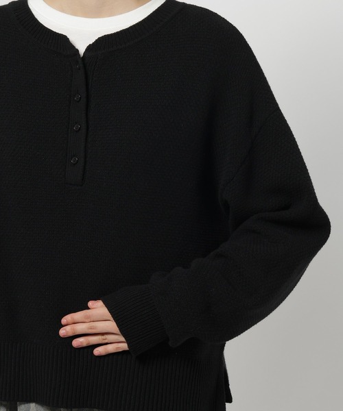 niko and...（ニコアンド）の「鹿の子ヘンリーニットプルオーバー（ニット/セーター・レディース・オフホワイト/ブラック/ネイビー・MEDIUM/LARGE）」の19枚目の写真