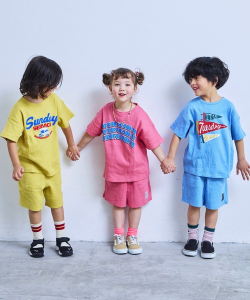 LSP WOW(エルエスピーワオ)の「【LSP WOW!】Weekly summer setup(セットアップ・キッズ・ブルー/ラベンダー/マスタード/グリーン/ピンク/アイボリー/ブラック・100/90/80/95/110/150/140/130/120)」の10枚目の写真