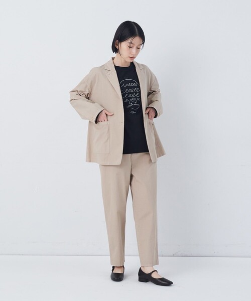 conges payes ADIEU TRISTESSE(コンジェ ペイエ アデュートリステス)の「ナイロンウェザーイージーパンツ(その他パンツ・レディース・ピンク/ベージュ・38)」の6枚目の写真