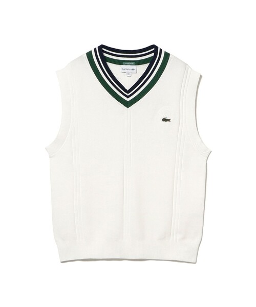 LACOSTE（ラコステ）の「【別注】LACOSTE / チルデン ニット ベスト（ニット/セーター・メンズ・ネイビー/ホワイト・3/5/4）」の16枚目の写真