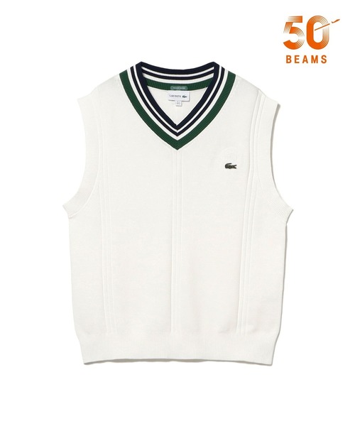 LACOSTE(ラコステ)の「【別注】LACOSTE / チルデン ニット ベスト(ニット/セーター・メンズ・ネイビー/ホワイト・3/5/4)」の19枚目の写真