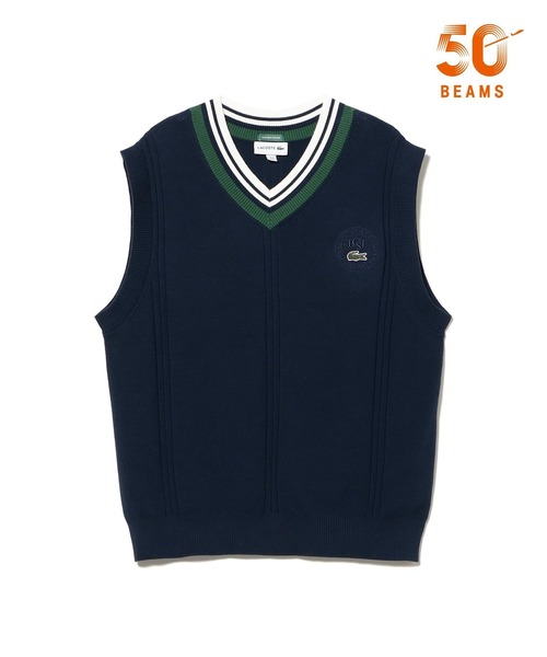 LACOSTE(ラコステ)の「【別注】LACOSTE / チルデン ニット ベスト(ニット/セーター・メンズ・ネイビー/ホワイト・3/5/4)」の3枚目の写真