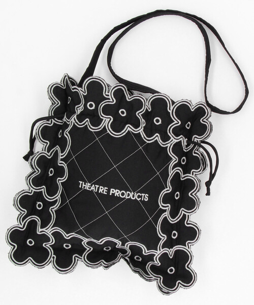 FREAK'S STORE(フリークスストア)の「THEATRE PRODUCTS × FREAK'S STORE/シアタープロダクツ 別注 配色ステッチ フラワー刺繍ショルダーバッグ(ショルダーバッグ・レディース・オフホワイト/ブラック・ONE SIZE)」の19枚目の写真