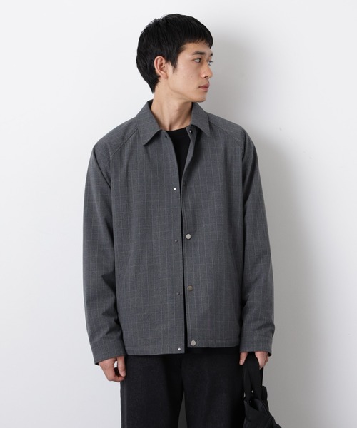 NANO universe（ナノユニバース）の「イタリアンドットリラックスコーチジャケット（ブルゾン・メンズ・その他1/チャコール/ブラック・M/L/S）」の3枚目の写真