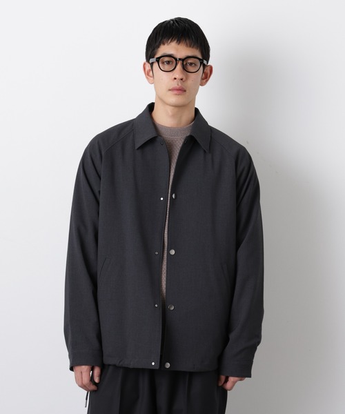 NANO universe（ナノユニバース）の「イタリアンドットリラックスコーチジャケット（ブルゾン・メンズ・その他1/チャコール/ブラック・M/L/S）」の2枚目の写真