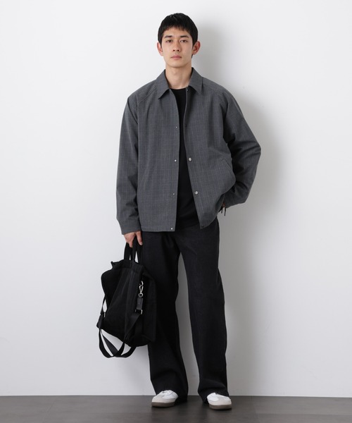 NANO universe（ナノユニバース）の「イタリアンドットリラックスコーチジャケット（ブルゾン・メンズ・その他1/チャコール/ブラック・M/L/S）」の14枚目の写真