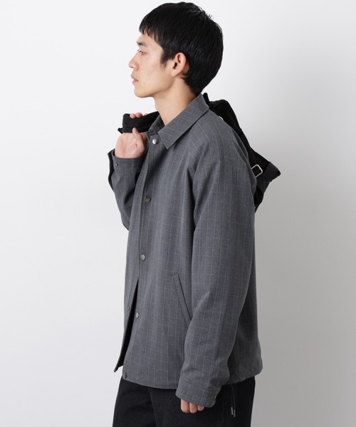 NANO universe（ナノユニバース）の「イタリアンドットリラックスコーチジャケット（ブルゾン・メンズ・その他1/チャコール/ブラック・M/L/S）」の13枚目の写真