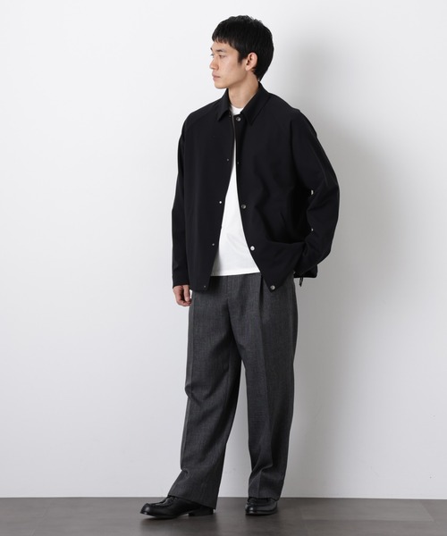 NANO universe（ナノユニバース）の「イタリアンドットリラックスコーチジャケット（ブルゾン・メンズ・その他1/チャコール/ブラック・M/L/S）」の9枚目の写真