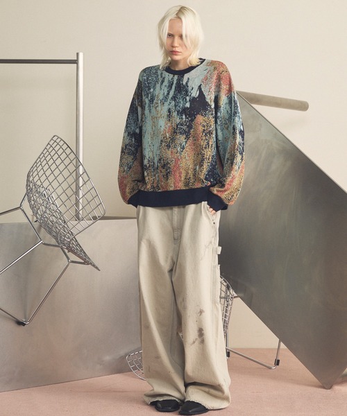 UNISEX》【Vintage Style Denim Fabric】Prime-Wide Painter Denim
