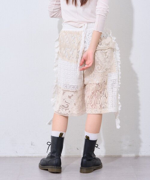 etsinta(エシンタ)の「【etsinta/エシンタ】レースパッチワークショーツINDIA(その他パンツ・レディース・アイボリー・ONE SIZE)」の7枚目の写真