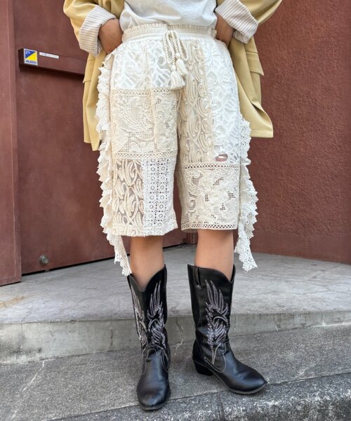 etsinta(エシンタ)の「【etsinta/エシンタ】レースパッチワークショーツINDIA(その他パンツ・レディース・アイボリー・ONE SIZE)」の11枚目の写真