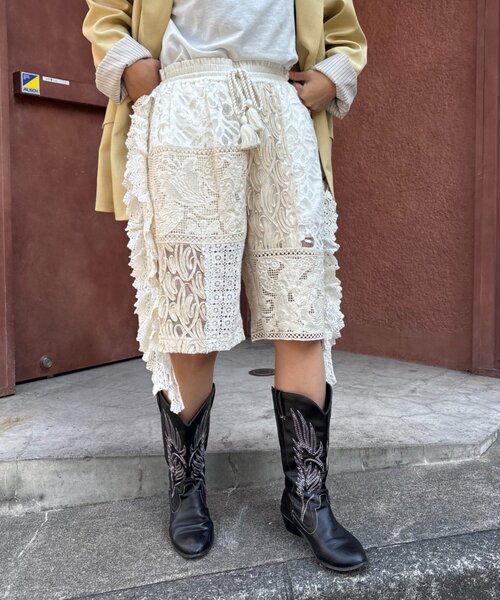 etsinta(エシンタ)の「【etsinta/エシンタ】レースパッチワークショーツINDIA(その他パンツ・レディース・アイボリー・ONE SIZE)」の12枚目の写真