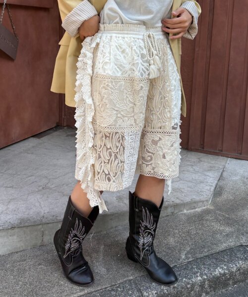 etsinta(エシンタ)の「【etsinta/エシンタ】レースパッチワークショーツINDIA(その他パンツ・レディース・アイボリー・ONE SIZE)」の13枚目の写真