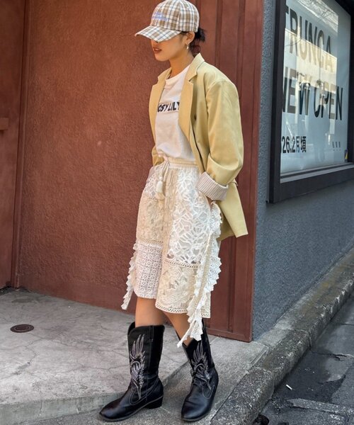 etsinta(エシンタ)の「【etsinta/エシンタ】レースパッチワークショーツINDIA(その他パンツ・レディース・アイボリー・ONE SIZE)」の18枚目の写真