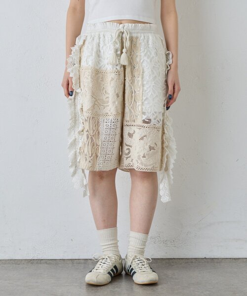 etsinta(エシンタ)の「【etsinta/エシンタ】レースパッチワークショーツINDIA(その他パンツ・レディース・アイボリー・ONE SIZE)」の21枚目の写真