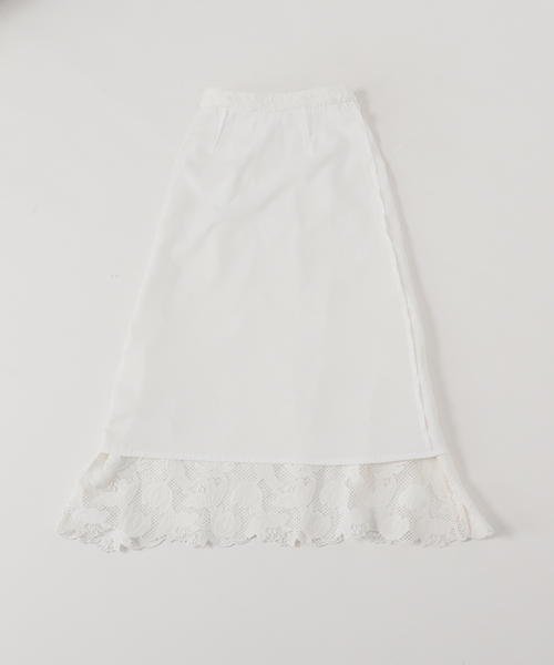 モチーフフラワーレーススカート（スカート）｜NOBLE（ノーブル）の