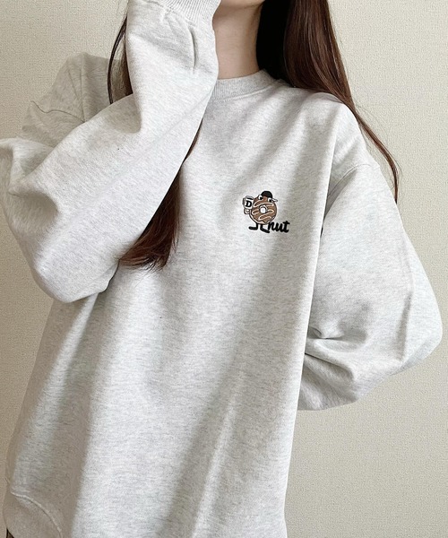Nana（ナナ）の「MOGMOG フード刺繍スウェット（スウェット・レディース・グレー/グレー系その他・FREE）」の4枚目の写真