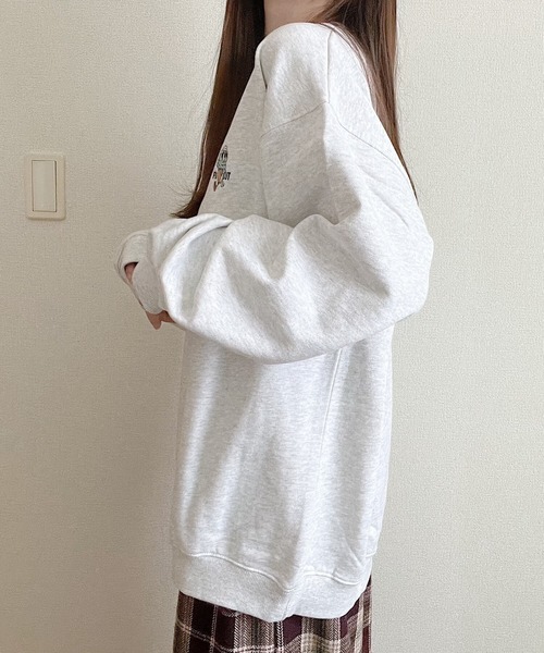 Nana（ナナ）の「MOGMOG フード刺繍スウェット（スウェット・レディース・グレー/グレー系その他・FREE）」の7枚目の写真