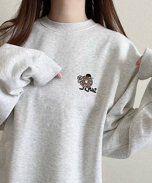 Nana（ナナ）の「MOGMOG フード刺繍スウェット（スウェット・レディース・グレー/グレー系その他・FREE）」の10枚目の写真