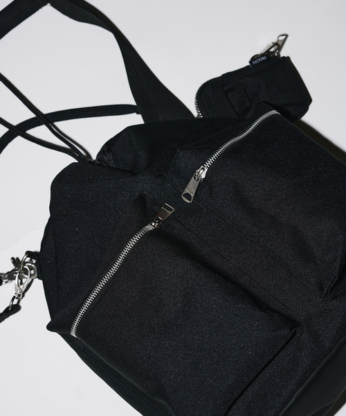 PACKING（パッキング）の「PACKING / パッキング 別注 2WAY ドローストリング ショルダーバッグ（ショルダーバッグ・メンズ・ブラック・FREE）」の2枚目の写真