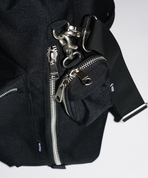 PACKING（パッキング）の「PACKING / パッキング 別注 2WAY ドローストリング ショルダーバッグ（ショルダーバッグ・メンズ・ブラック・FREE）」の3枚目の写真