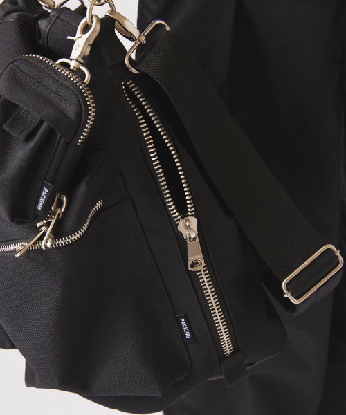 PACKING（パッキング）の「PACKING / パッキング 別注 2WAY ドローストリング ショルダーバッグ（ショルダーバッグ・メンズ・ブラック・FREE）」の7枚目の写真