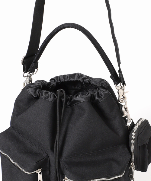 PACKING（パッキング）の「PACKING / パッキング 別注 2WAY ドローストリング ショルダーバッグ（ショルダーバッグ・メンズ・ブラック・FREE）」の19枚目の写真