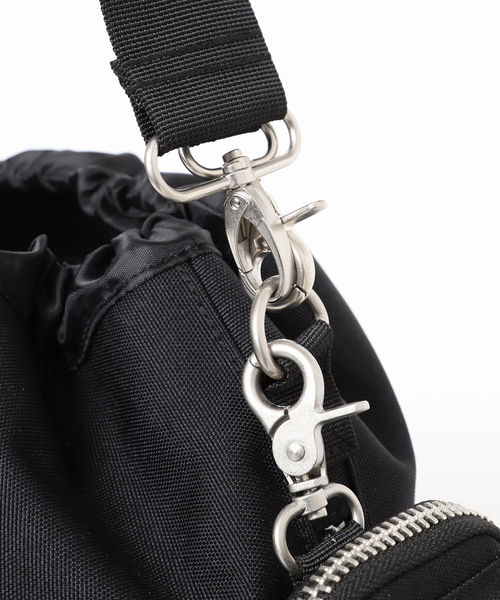 PACKING（パッキング）の「PACKING / パッキング 別注 2WAY ドローストリング ショルダーバッグ（ショルダーバッグ・メンズ・ブラック・FREE）」の21枚目の写真