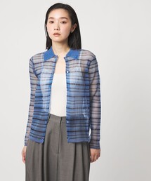 ＜CITEN＞シアーボーダーポロニット