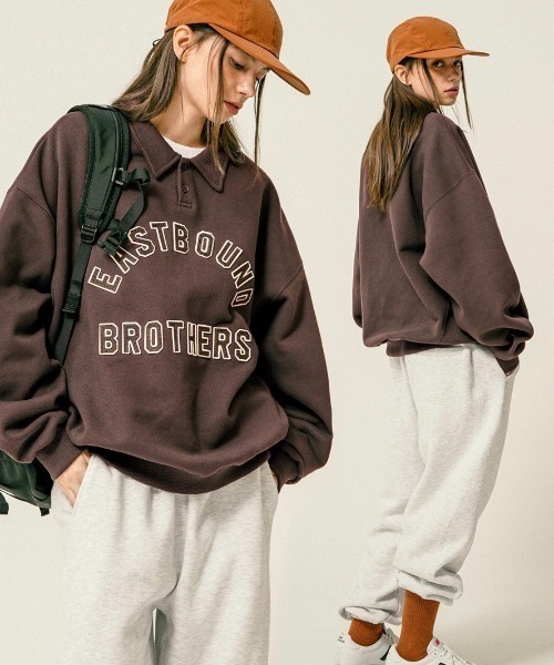 WV PROJECT（ダブリューブイプロジェクト）の「【TWN】Estbro Collar Sweatshirts/JYMT3610（スウェット・メンズ・ネイビー/ダークグリーン/ダークブラウン・L/M/3L/LL）」の20枚目の写真