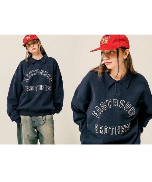 WV PROJECT（ダブリューブイプロジェクト）の「【TWN】Estbro Collar Sweatshirts/JYMT3610（スウェット・メンズ・ネイビー/ダークグリーン/ダークブラウン・L/M/3L/LL）」の21枚目の写真