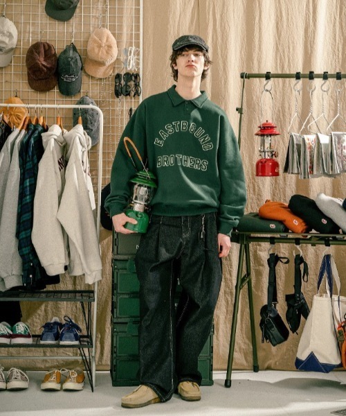 WV PROJECT（ダブリューブイプロジェクト）の「【TWN】Estbro Collar Sweatshirts/JYMT3610（スウェット・メンズ・ネイビー/ダークグリーン/ダークブラウン・L/M/3L/LL）」の7枚目の写真