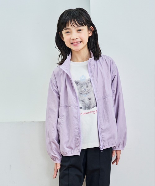 MPS(エムピーエス)の「MPS(エムピーエス)【キッズ】スタンドネックナイロンブルゾン(ブルゾン・キッズ・サックスブルー/ライラック/ブラック/ブルー・120/130/140/150/160/110)」の4枚目の写真