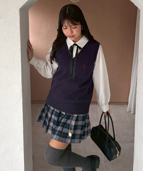 continuer de NICE CLAUP（コンティニューデナイスクラップ）の「チャーム付プリーツミニスカート（スカート・レディース・ブラック系その他/チャコールグレー/ブルー系その他/ブラック/ネイビー/グレー系その他2・FREE）」の19枚目の写真