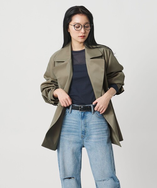 MARW UNITED ARROWS（マルゥ ユナイテッドアローズ）の「＜MARW UNITED ARROWS＞ミドル トレンチコート（トレンチコート・レディース・ブラック/ベージュ/モカ・34/36/38）」の11枚目の写真