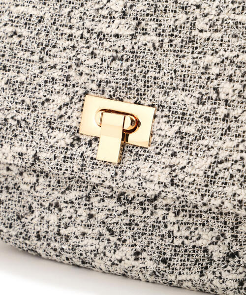 EDIT COLOGNE（エディットコロン）の「ツイードミニショルダーバッグ（ショルダーバッグ・レディース・ブルー/ブラック・ﾌﾘ-）」の3枚目の写真