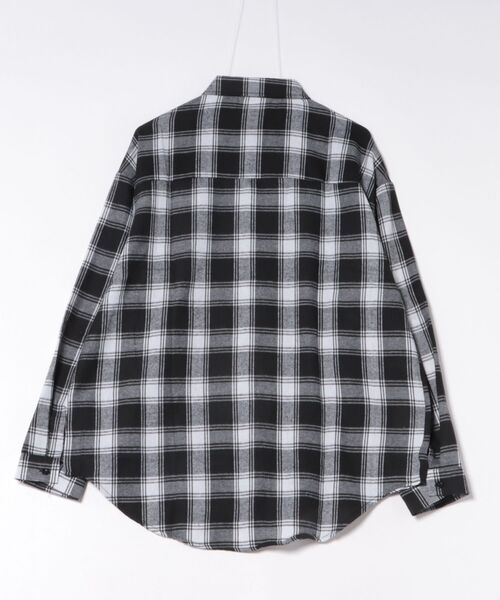 WARAIJOGO(ワライジョウゴ)の「ルーズシルエットネルチェック長袖シャツ/ネルシャツ(NEZ)(シャツ/ブラウス・メンズ・ブラック/イエロー・FREE)」の15枚目の写真
