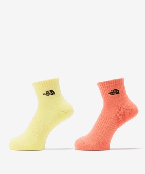 THE NORTH FACE(ザノースフェイス)の「THE NORTH FACE/ザ・ノース・フェイス ソックス TNF LOGO 2足組 ANKLE NN82611(ソックス/靴下・メンズ・イエロー/グレー/ブラック/ホワイト・M/S/L)」の4枚目の写真
