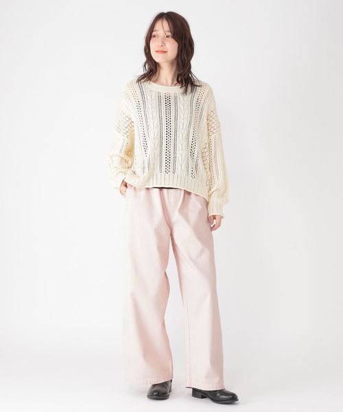 studio CLIP（スタディオクリップ）の「【一部サイズ予約】ギャザーカラーチノパンツ[プチ・プラスサイズあり]（チノパンツ・レディース・イエロー/ピンク/ライトブルー・FREE）」の17枚目の写真