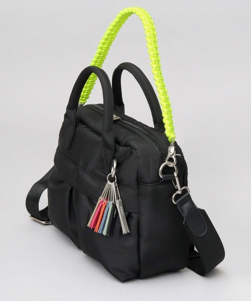 cheek(BAG)(チーク)の「撥水 3WAY ボストンショルダー ダブルポケット パフバッグ パディングバッグ(ショルダーバッグ・レディース・グレー/ブラック/カーキ/ベージュ・FREE)」の22枚目の写真
