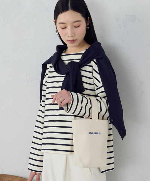 MONO　COMME CA（モノコムサ）の「キャンバスハンドルバッグ（ハンドバッグ・レディース・キナリ/ベージュ・FREE）」の6枚目の写真