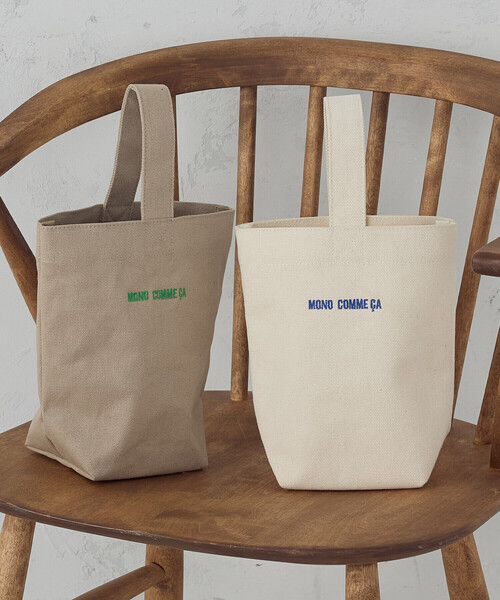 MONO　COMME CA（モノコムサ）の「キャンバスハンドルバッグ（ハンドバッグ・レディース・キナリ/ベージュ・FREE）」の9枚目の写真