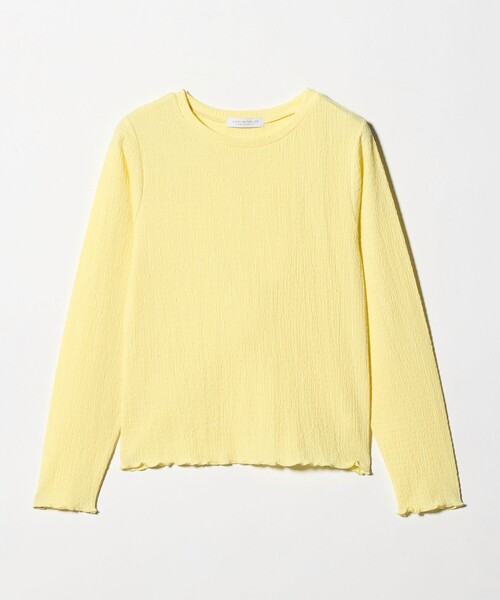 A DAY IN THE LIFE UNITED ARROWS（アデイインザライフユナイテッドアローズ）の「シャーリング カットソー ＜A DAY IN THE LIFE＞（Tシャツ/カットソー・レディース・クリーム/オフホワイト/ダークブラウン・FREE）」の3枚目の写真