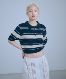 Multi-Border Polo Knit
