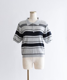 Multi-Border Polo Knit / マルチボーダーポロニット