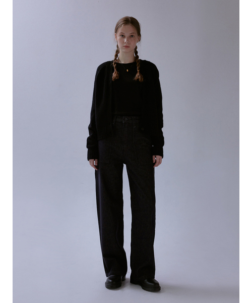 Pebble denim pants (deep blue)