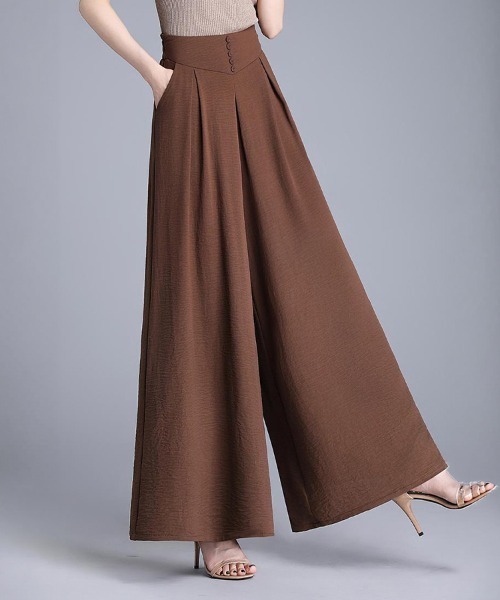 SallyLunn(サリーラン)の「ハイウエストスカートパンツ(その他パンツ・レディース・ブラック/モカ/ブラウン・LARGE/MEDIUM)」の6枚目の写真