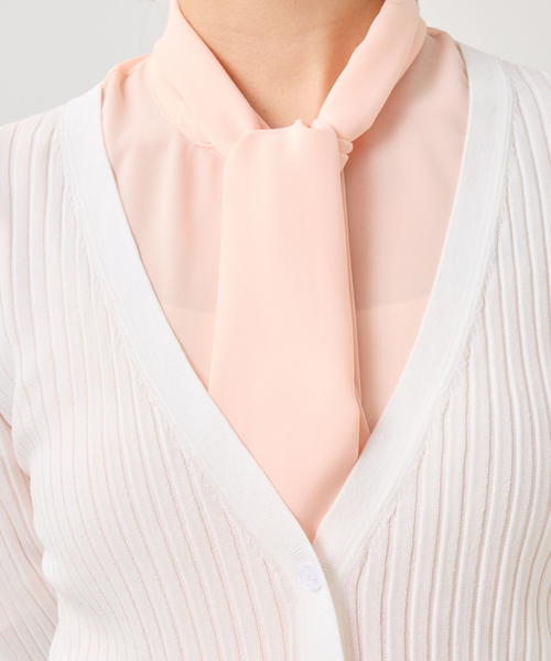 NARACAMICIE（ナラカミーチェ）の「【NARACAMICIE】Vネックリブカーディガン（カーディガン/ボレロ・レディース・ブラック/ピンク/ホワイト・XL/M）」の7枚目の写真