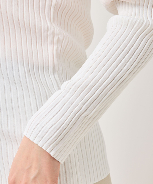 NARACAMICIE（ナラカミーチェ）の「【NARACAMICIE】Vネックリブカーディガン（カーディガン/ボレロ・レディース・ブラック/ピンク/ホワイト・XL/M）」の9枚目の写真